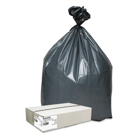 Platinum Plus 33 gal Trash Bags, 37 in x 40 in, Extra Heavy-Duty, 1.35 mil, Gray, 50 PK PLA3350